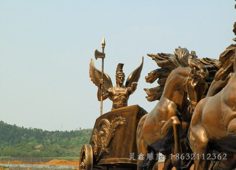 南昌阿波罗战车广场景观铜雕