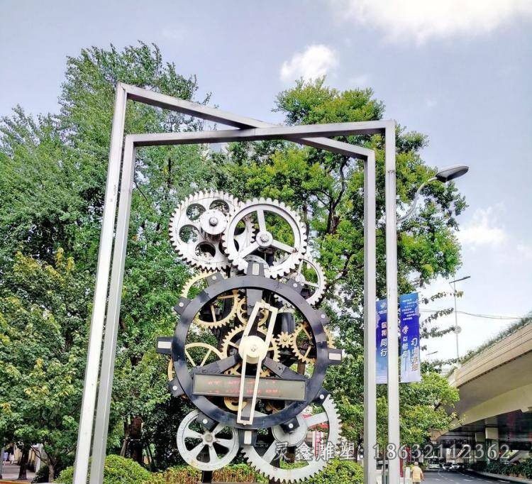 景德镇不锈钢抽象齿轮广场雕塑