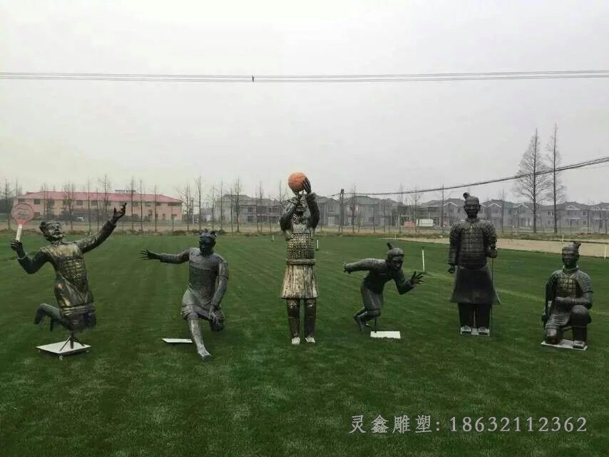 新余兵马俑广场人物景观铜雕
