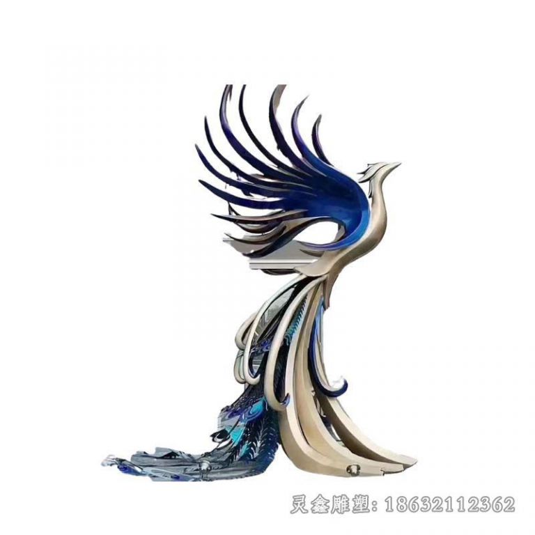 鹰潭不锈钢镜面凤凰广场雕塑