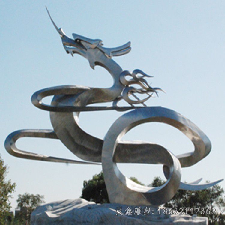 宜春不锈钢抽象盘龙广场雕塑