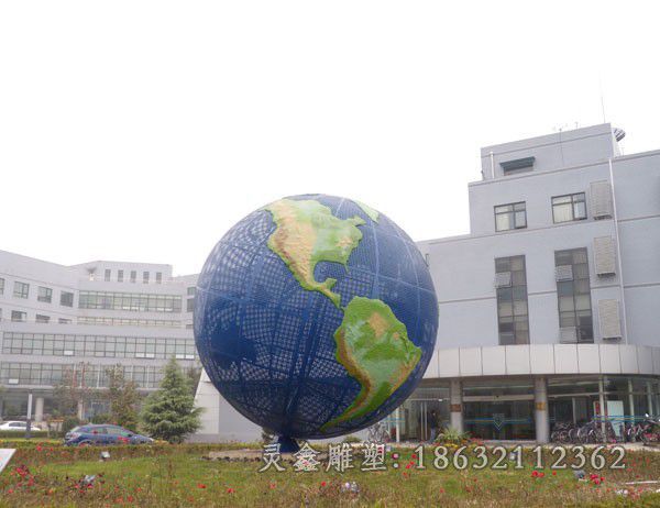 萍乡不锈钢抽象地球仪城市雕塑
