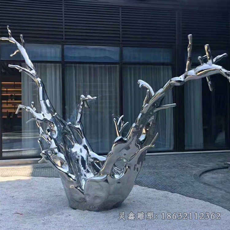 景德镇不锈钢创意海浪广场雕塑