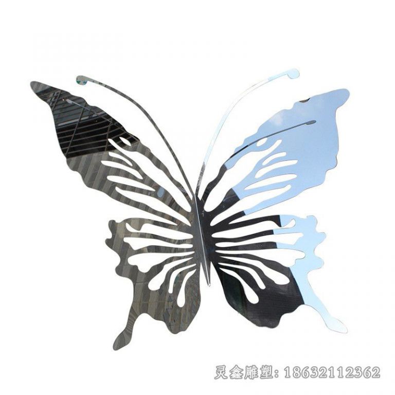 抚州不锈钢镜面蝴蝶广场雕塑