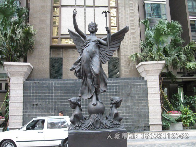 南昌西方女神街边人物铜雕