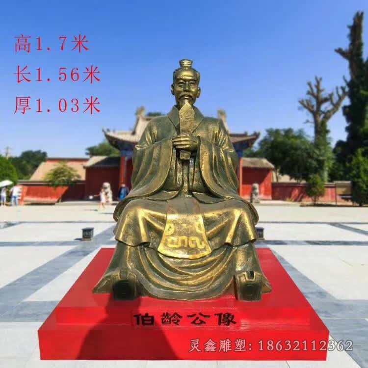 景德镇伯龄公像广场人物铜雕