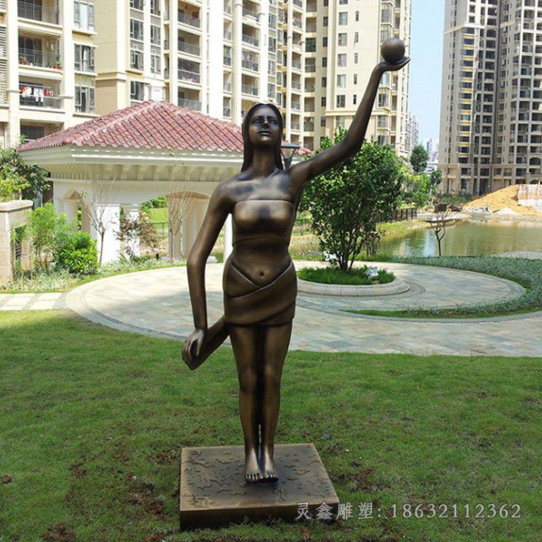 宜春抽象人物小区景观铜雕
