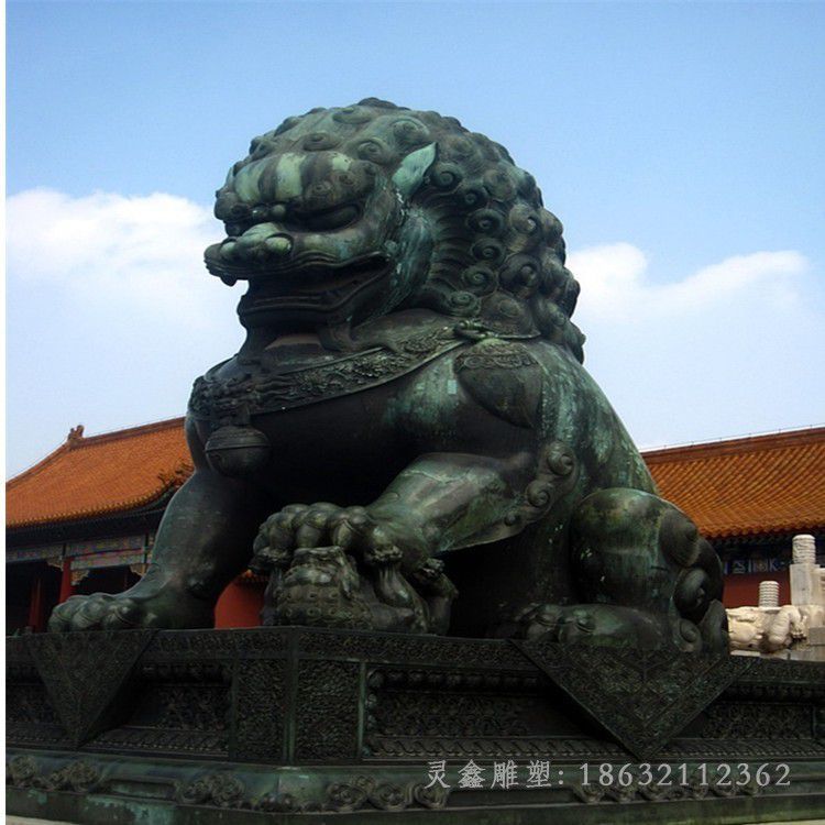 九江青铜狮子公园景观铜雕