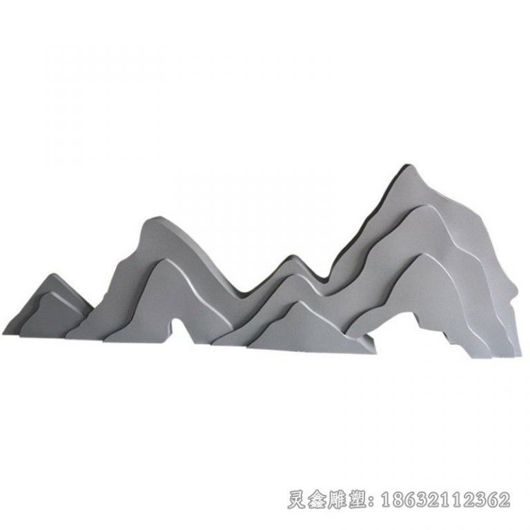 上饶不锈钢抽象切片假山雕塑