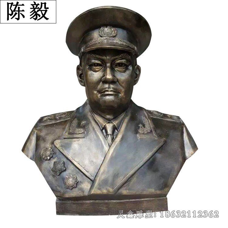 萍乡陈毅校园人物景观铜雕