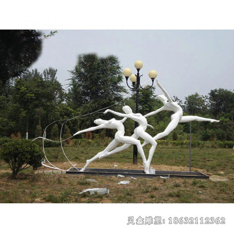 抚州不锈钢抽象体操人物雕塑