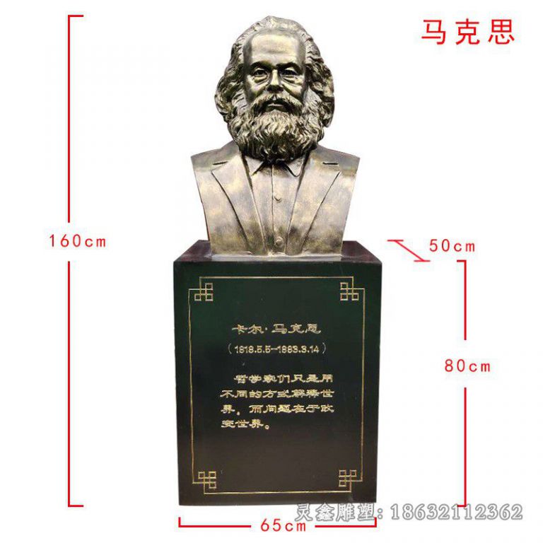 赣州马克思胸像广场景观铜雕