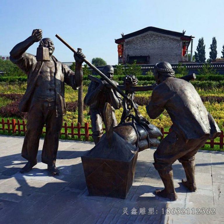 宜春称量东西街边人物铜雕