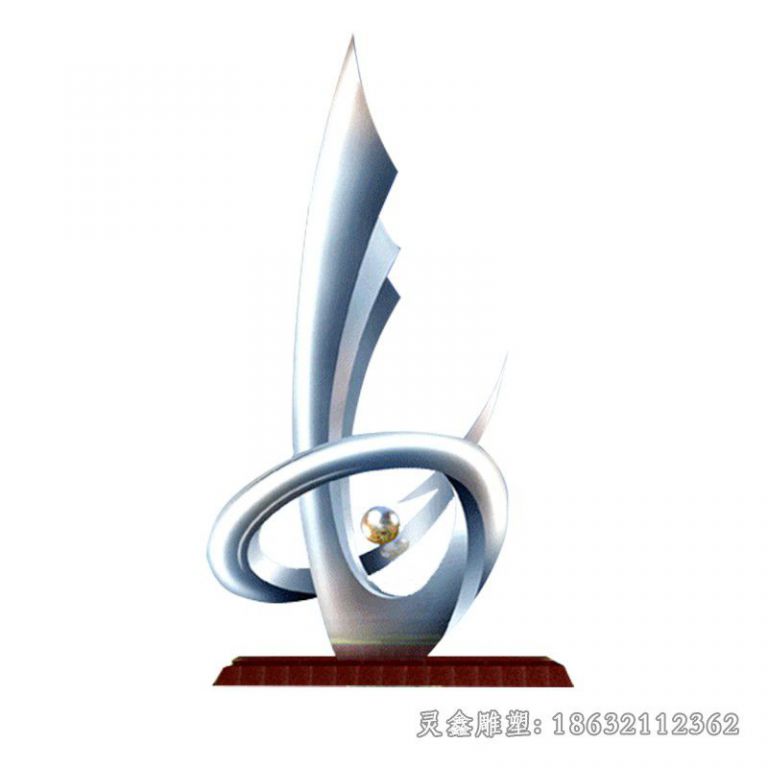 赣州不锈钢海浪广场景观雕塑