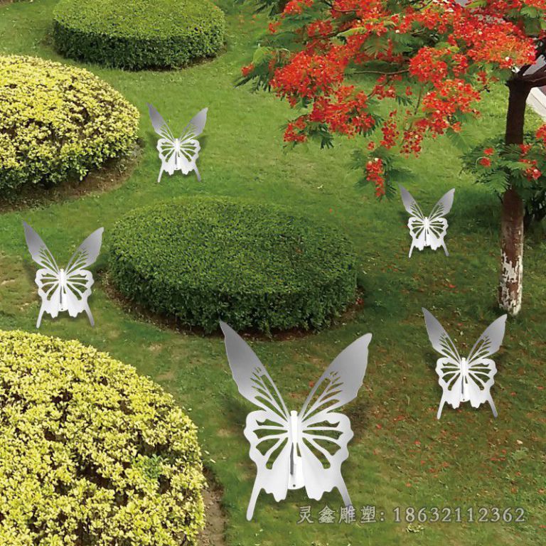新余不锈钢镂空蝴蝶城市雕塑