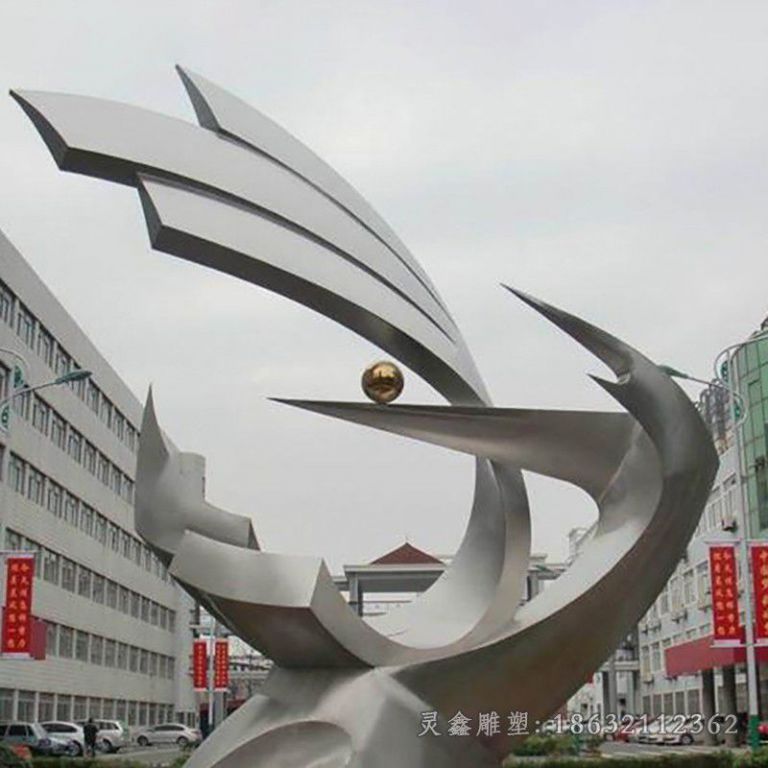 萍乡不锈钢海浪广场景观雕塑