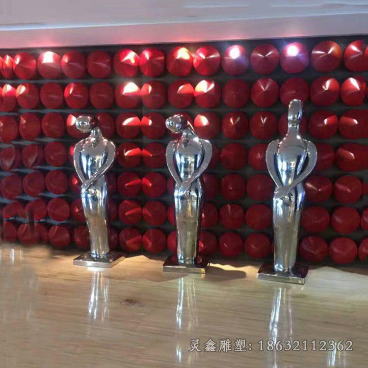 赣州不锈钢吹葫芦丝广场铜雕