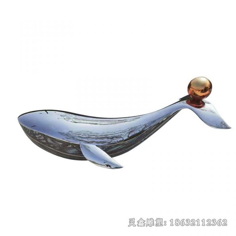 赣州不锈钢镜面海豚公园雕塑