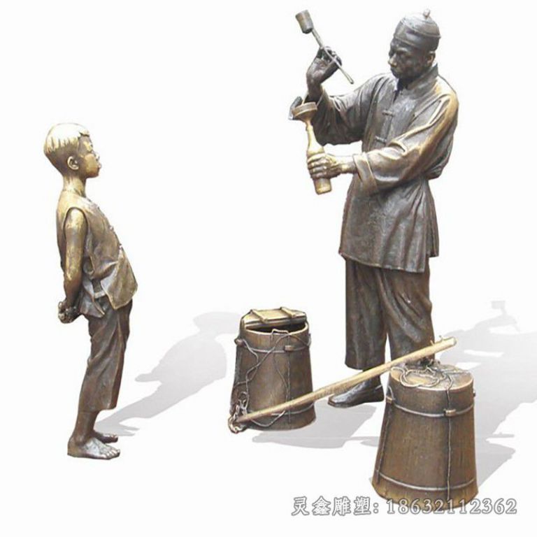 上饶打酱油广场小品铜雕