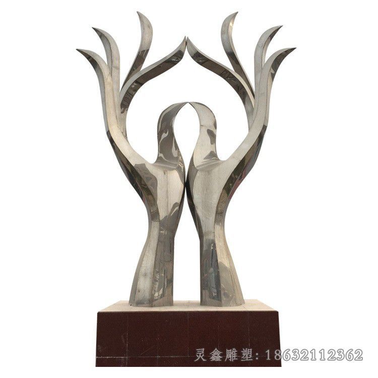 不锈钢雕塑 广场大型人物雕塑城市景观 户外抽象人物雕塑厂家定制13655