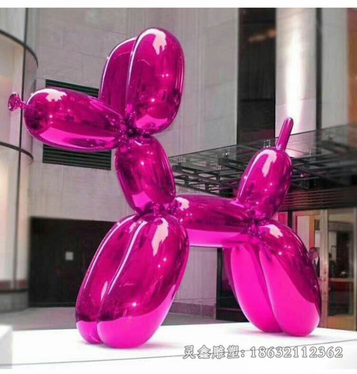 鹰潭不锈钢气球狗彩绘雕塑