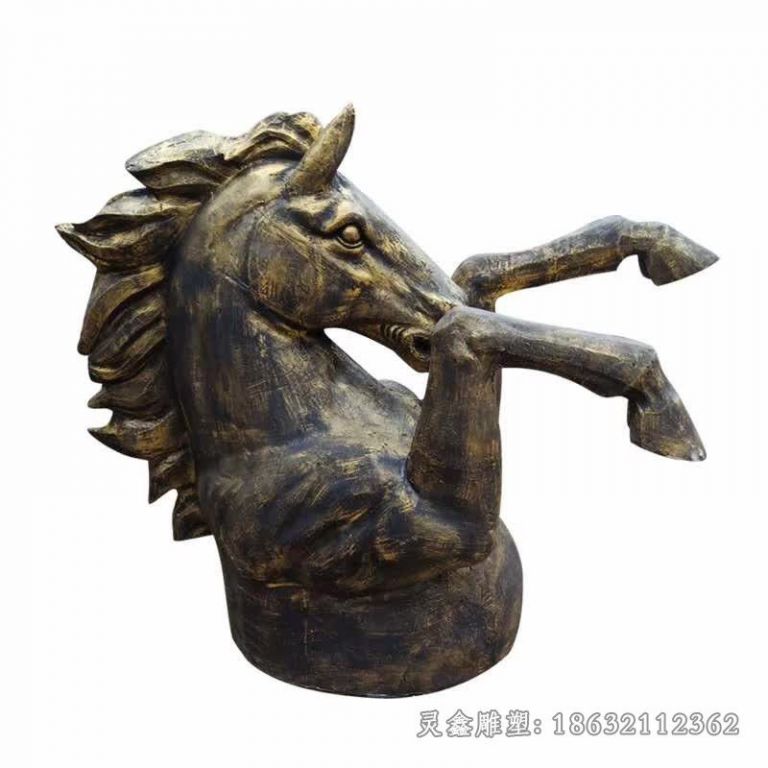 南昌半身马城市景观铜雕