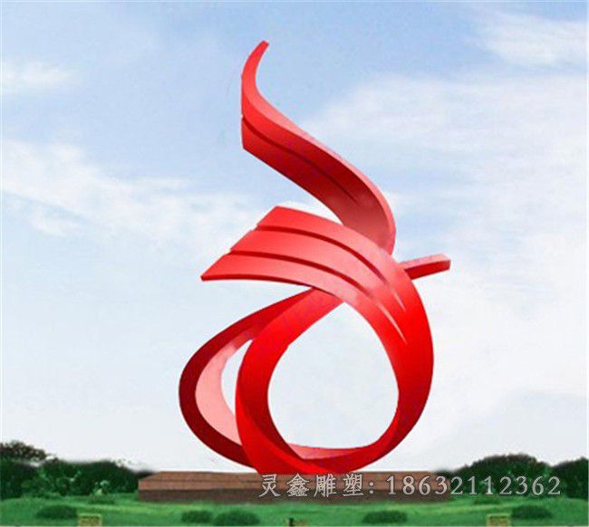宜春不锈钢彩绘企业标志雕塑
