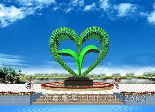 宜春不锈钢彩绘标志广场雕塑