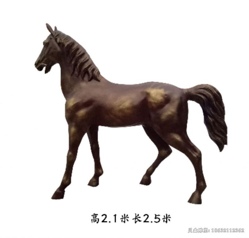 吉安站姿马城市动物铜雕
