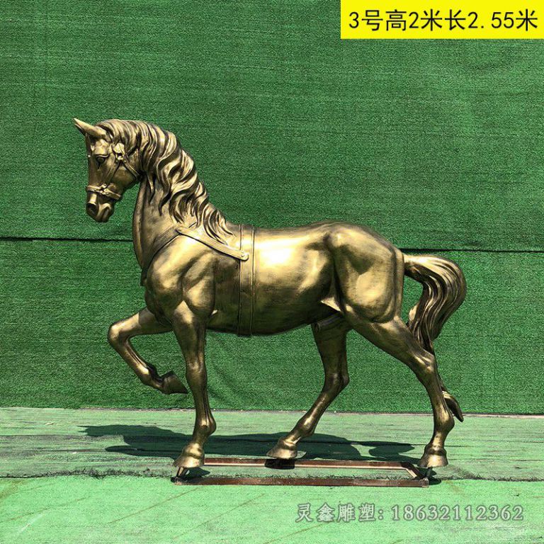 鹰潭抬腿马城市动物铜雕