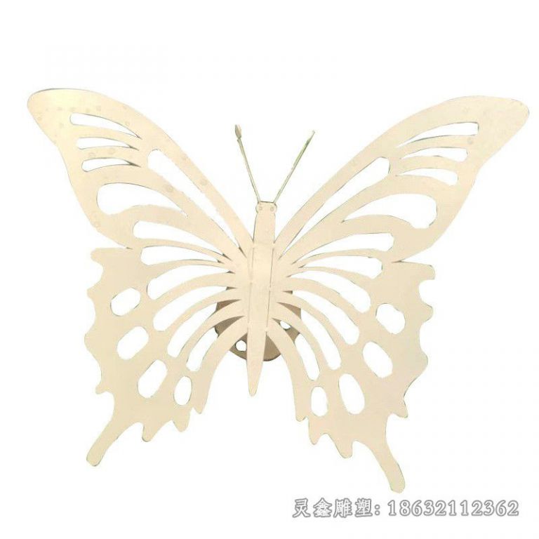 上饶草坪不锈钢抽象镂空蝴蝶雕塑