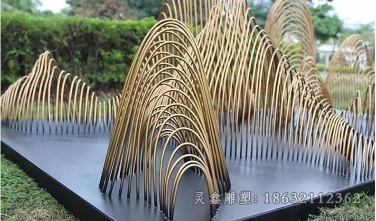 吉安不锈钢镂空假山城市雕塑