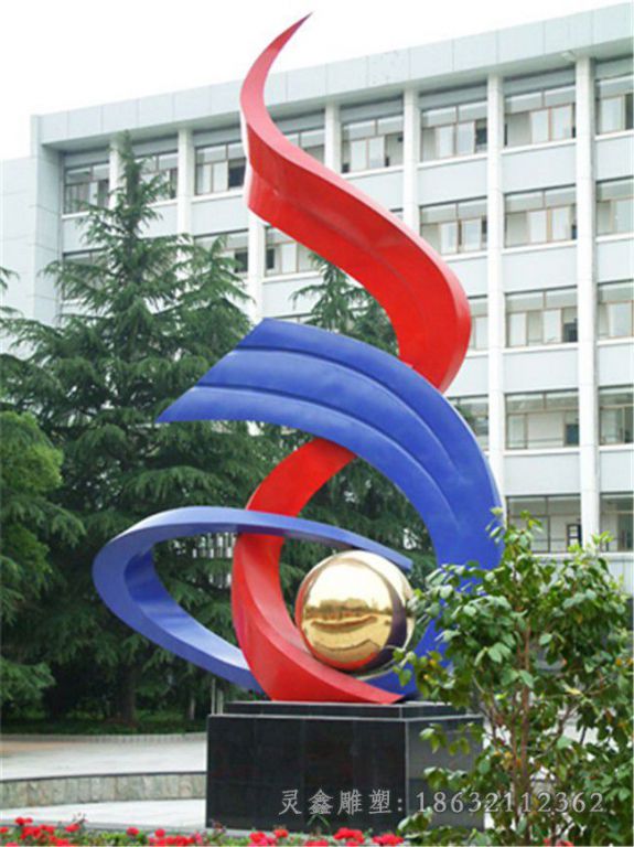 上饶不锈钢升腾校园景观雕塑