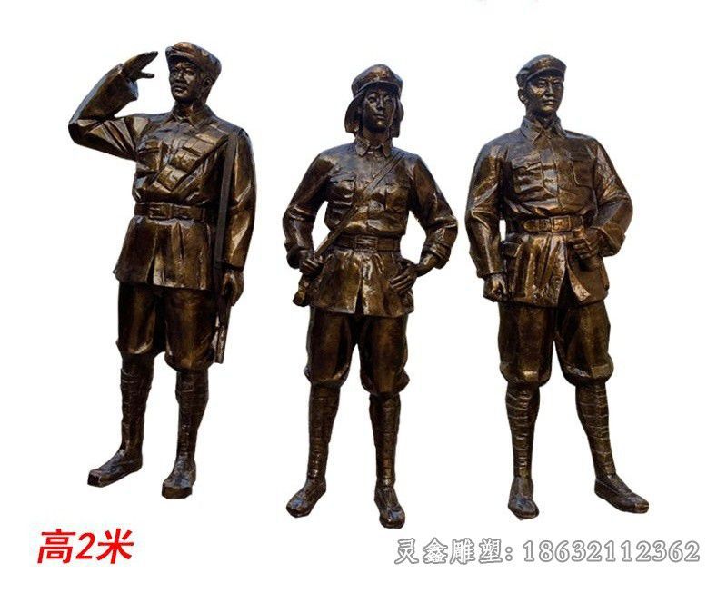 南昌红军人物城市景观铜雕