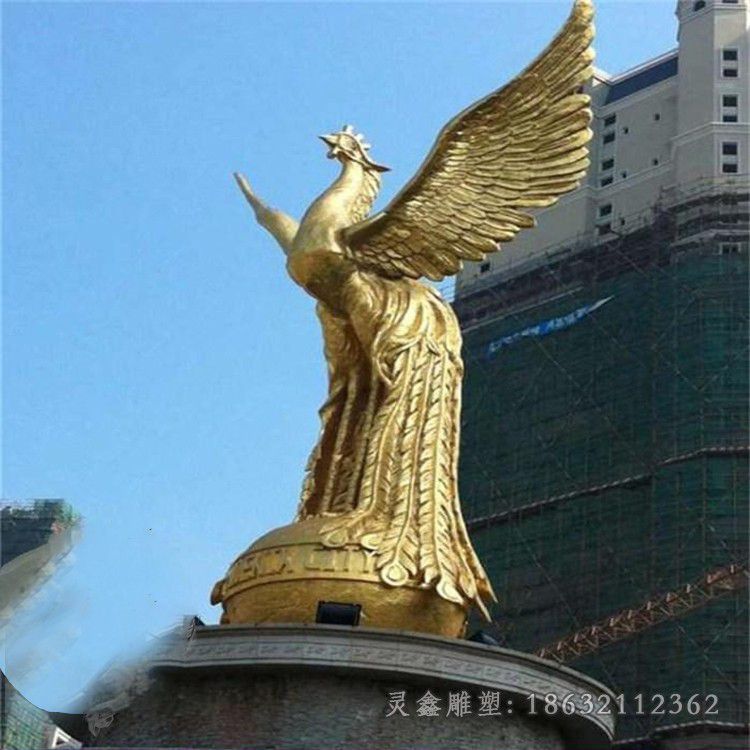 凤凰园林景观铜雕 (1)