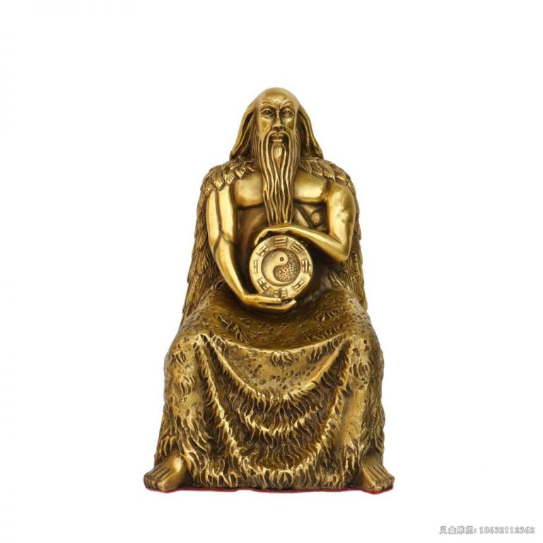 伏羲人物古代神话人物铜雕 (4)
