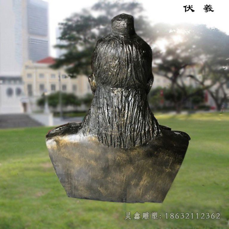赣州伏羲胸像城市人物铜雕