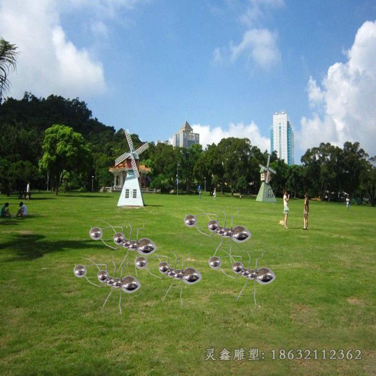 不锈钢镂空蚂蚁动物雕塑 (4)
