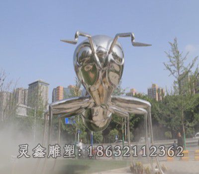 鹰潭不锈钢镜面抽象蚂蚁雕塑