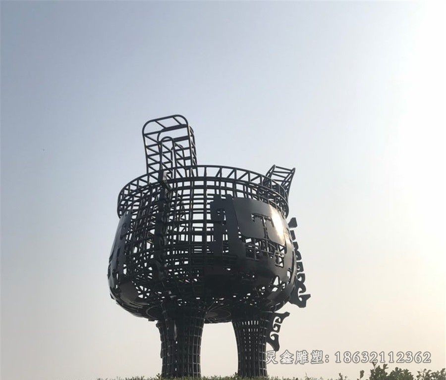 寺庙铜鼎景观雕塑_看图王