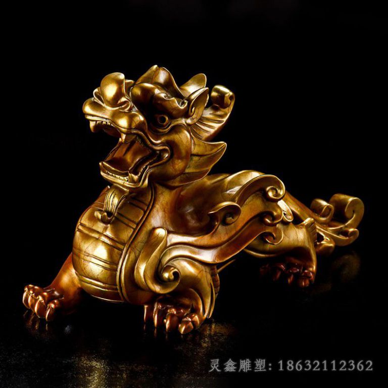 瑞兽貔貅铜雕 (4)