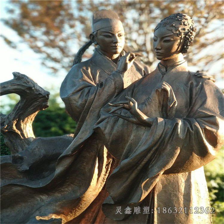 萍乡古代戏曲人物景观铜雕