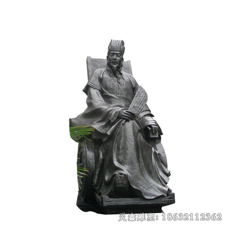 诸葛亮铜雕，古代名人铜雕 (2)