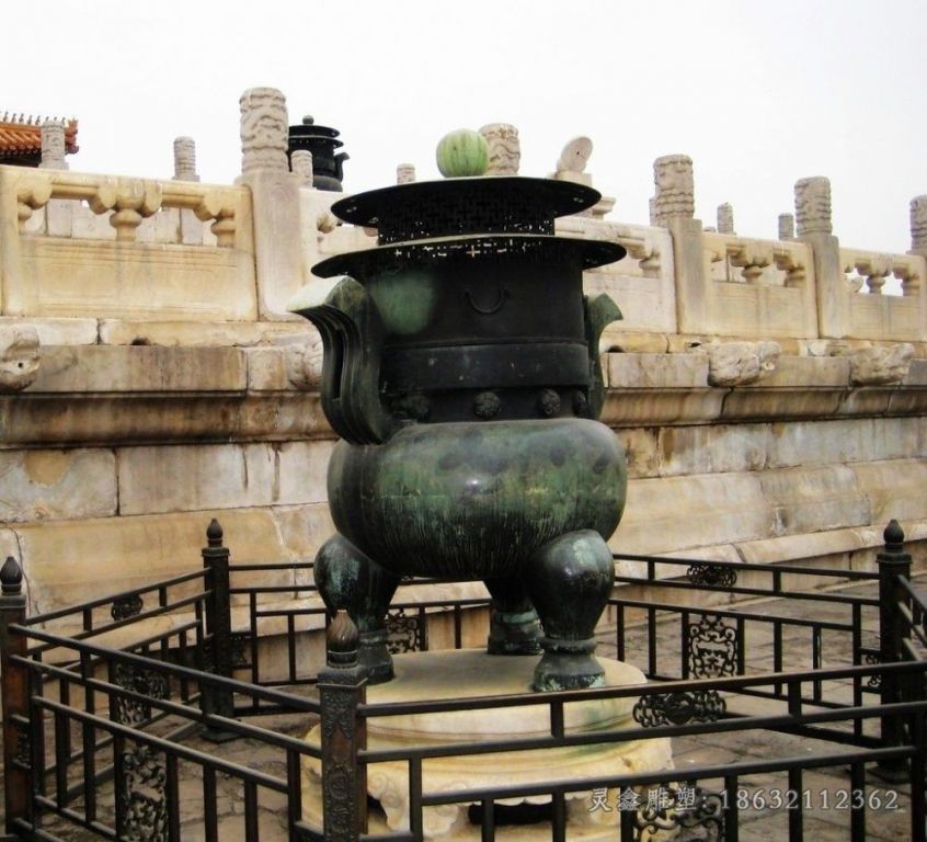 萍乡寺庙香炉青铜街边铜雕