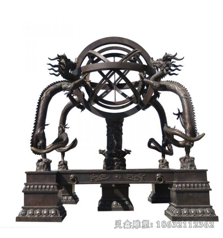 浑天仪古代仪器景观铜雕 (2)