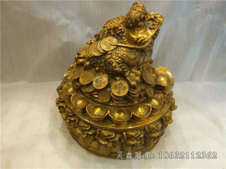招财金蟾寺庙景观铜雕 (1)