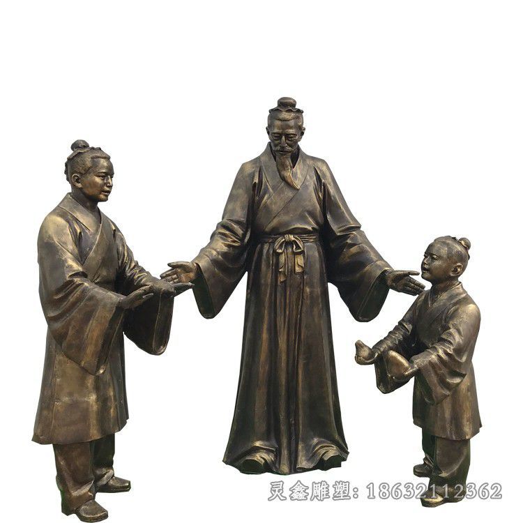 孔融让梨典故铜雕