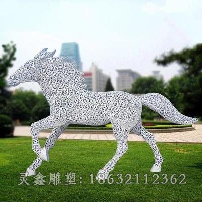 不锈钢马雕塑 (22)