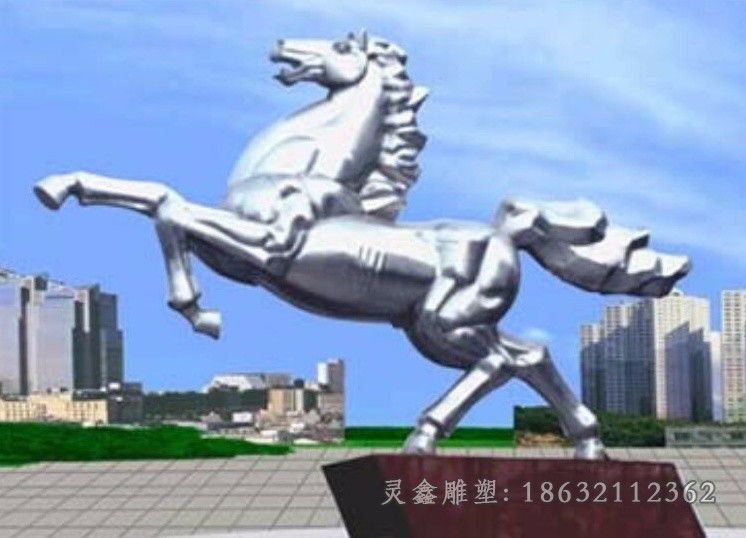 不锈钢马雕塑 (24)_看图王
