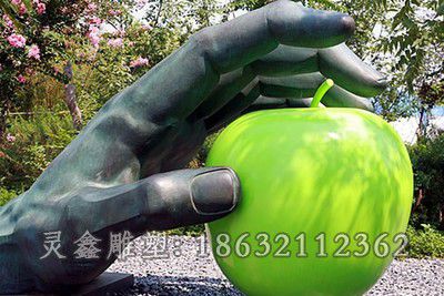 不锈钢苹果雕塑 (25)
